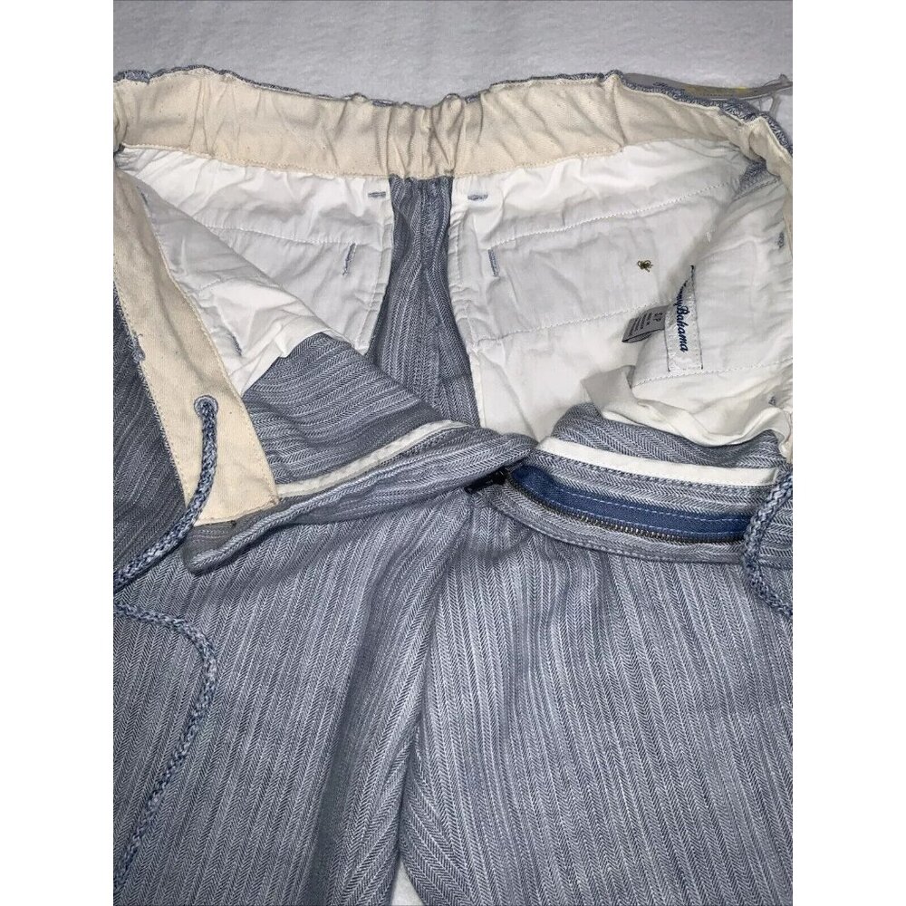 Tommy Bahama Men's Small Chambray Blue Harbor Herringbone Linen Blend Shorts - Picture 6 of 6